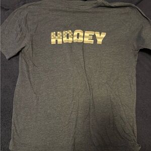 Hooey Charcoal Tee with Cream Logo